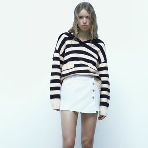 Zara ripped denim skort